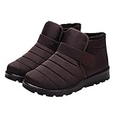 XUNN Schneestiefel Damen Herren Winterstiefel Stiefeletten Flache Thermostiefel Herren Ankle Boots Plus Samt Snow Boots Outdoor Baumwollschuhe Unisex Knöchel Schuhe rutschfest Kurze S
