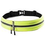 Fitgriff® Laufgürtel für Handy - Sportgürtel, Fitnessgürtel, Lauftasche, Running Belt, Hüfttasche für Jogging, Laufen, Sport, Fitness - passend für alle Smartphones (Neon)