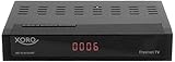 Xoro HRT 8730 SCART Full HD HEVC DVB-T/T2 Receiver (H.265, HDTV, kartenloses Irdeto-Zugangssystem für Freenet TV, Mediaplayer, PVR Ready, USB 2.0, 12V, inkl. 1,4m Scartkabel) schw