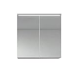 Badezimmer-Spiegelschrank „Toledo“, 60 cm, weiß, Stauraum-Unterschrankmöbel mit Doppeltü