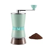 Manual Coffee Grinder Handkaffeemühle mit Keramikmahlwerk 15 Mahlgrade einstellbar tragbar mit Handkurbel ink