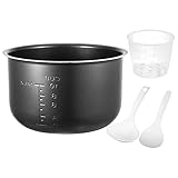 CHICTRY Reiskocher Innentopf 2.8L/ 3L/ 4L/ 5L Ersatz Innenkochtopf Antihaftbeschichtung Ersatztopf Inner Cooking Pot Küche Zubehör Schwarz 3L