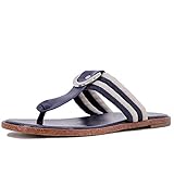 Nautica Damen Zehentrenner Sandalen Flip Flop Bootsschlitten, Malin-Navy Cream, 37.5 EU