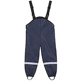 QTydnaio Regenhose Kinder Unisex, Wind und wasserdichte Matschhose Atmungsaktiv Verstellbaren Regenlatzhose Kinder Trägern Buddelhose Regenhose für Fahrrad Sport,Rain Pants Mädchen Jung