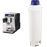 De'Longhi Autentica Cappuccino ETAM 29.660.SB Kaffeevollautomat mit Milchsystem, silber & Original Wasserfilter DLSC002 - Zubehör für De'Longhi Kaffeevollautomaten, für die Pflege der Maschine, weiß