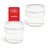 LouMaxx Türstopper Boden selbstklebend - 2er Set rund transparent zum Kleben - Bodentürstopper für alle Hartböden geeignet zum Schutz von Wand und Möbeln - unauffällig und leicht anzubring