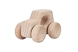 Lobito Spielzeuge Holzspielzeug Mini Auto | Montessori-Spielzeug für Kleinkinder | Motorik | 1 2 3 Jahre alt für Jungen oder Mädchen (Natur)