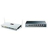 Telekom 40285107 Digibox Premium & TP-Link TL-SG108 V3 8-Ports Gigabit Netzwerk Switch (bis 2000MBit/s im Vollduplexmodus, geschirmte RJ-45 Ports, Metallgehäuse) b