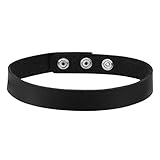 Jovivi Punk Schmuck Choker Sexy Halsband Damen Gotik Rock Nieten Totenkopf Lederband Halskette Echt Leder Ketten Schw