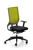 Sedus Quarterback qb-102, ergonomischer Bürostuhl, große Farbauswahl, individuell anpassbar (schwarz/grün, Netzmembran)