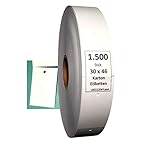 BT-Label 1500 Kartonetiketten 30 x 46 mm auf Rolle blanko Endlosetiketten mit Loch Preisetiketten für Etikettiergeräte Kleidung Etiketten Anhänger Hang Tag