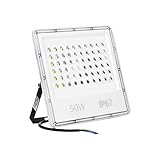 100W LED Strahler Außen, 10000LM Superhell LED Fluter, 6500K Kaltweiß IP67 Wasserfest Aussenstrahler, Außenstrahler Für Hinterhof, Auffahrt, Türen, Garage, Flur, G