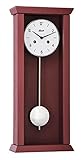 Hermle 71002-360341 Avantgardistische Pendelwanduhr, Mechanisches Schlagwerk Westminster, Rot, 57cm x 24,5cm x 13,5