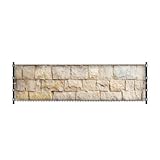 DRUCKUNDSO (PVC) Steinwand Z5 Zaunbanner, Sichtschutz, Windschutz, Zaunblende, Garten, 250 x 82