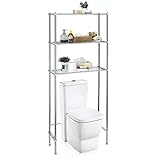 CARO-Möbel Waschmaschinenregal RAFA mit 3 Ablagen Toilettenregal Bad WC Stand Regal,