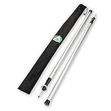 Zamper Teleskop-Stange 90-230cm - Aluminium Zeltstange auch für Tarp Sonnensegel Plane - Stangen-Set Garten Camping Terrasse & M