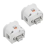 2 Stücke Motion Plus Adapter für N-intendo Wii,Fernbedienung Externer Zubehör Adapter Handle Sensator Accelerator Motionplus für Wii U (2 Stücke)