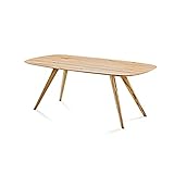 WOODLIVE DESIGN BY NATURE Massivholztisch Odense in Wildeiche massiv (180 x 100 cm)