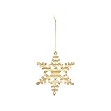 House Doctor, Ornament, Tin Plate Snowflake, Gold, Metall, Dia: 11,7
