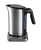 Braun Wasserkocher WK 5115 BK – IDCollection Teekocher mit Schnellkochsystem & Warmhaltefunktion, 5 Temperaturstufen ideal für Tee, 1,7 L Füllmenge, 3000 Watt, Schwarz/E