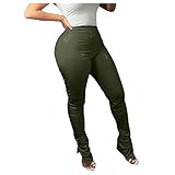 RMBLYfeiye Damen Lederhose High Waist Geteilt Skinny Hosen PU Faux Leder Hosen Mode Slim Fit Dünne Skinny Kunstleder Leggins Slim Fit Strumpfhose Mode Hohe Taille Bleistifthose F