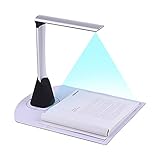 Aibesy Portable High Speed ??USB Buch Bild Dokument Kamera Scanner 5 Megapixel HD High-Definition Max. A4 Scan-Gro?e mit LED-Licht fur Classroom Office Library Bank