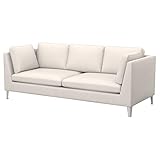 Soferia Ersatzbezug fur IKEA Stockholm 3er-Sofa, Stoff Eco Leather Light Beige, Beig