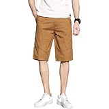 Katenyl Herren Shorts Mode Einfarbig Nähen Lose Lässig Einfach Outdoor Urlaub Camping Reißverschluss Cargo Shorts 28