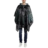 BEDSETS Regenponcho ? Wasserdichter Regenmantel, Regenjacken ? 3-in-1 multifunktionaler Regenschutz für Fahrrad, Reiten, Camping, Jagd, Wandern (D)