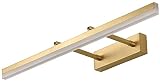 Slscyx Messing Badezimmer Spiegellicht Modern 9W LED Badezimmerschrank Licht, Antirust Badezimmer Wandleuchte skalierbar und drehbar IP44 wasserdichte Make-up-Licht, Gold, 720lm 4000k 43