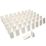 Make Up Schwamm: 50x Makeup Blender Schwamm, Dreieckige Kosmetik Schwämmchen zum Auftragen von Foundation Pulver, Creme, Flüssigkeit – Waschbare, feinporige Schwämme aus Latex in Weiß von F