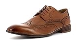 Gordon & Bros Herren Businessschuh Mirco S181733,Männer Halbschuh Budapester,Full Brogue Schnürer,Anzugschuh,Office-Schuh,Freizeitschuh,Cognac,EU 46