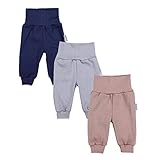 TupTam Baby Jungen Hose Jogginghose mit Breitem Bund 3er Pack, Farbe: Farbenmix 1, Größe: 104