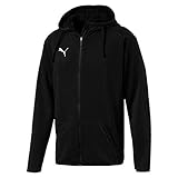 PUMA Herren, LIGA Casuals Hoody Jacket Jacke, Schwarz (Black-White), L