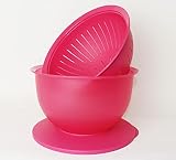 Tupperware Junge Welle Schüssel 4,3 L + Sieb PINK ROSA Servieren S