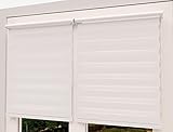 TROYAHOME®️ Doppelrollo Klemmfix Ohne Bohren Duo Rollo Fenster Rollo Easyfix (Weiß, 70 x 150 cm ( Stoffbreite 67 cm)