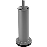 Gedotec Design Möbelfuß verstellbar Schrankfuß rund Gewindefuß - ADRIA | Sofa-Fuß Höhe 130 mm | Sockelfuß mit Gewindestift M8 mm | Möbel-Bein Metall silber matt | 4 Stück - Kommoden-Fuß mit Gew