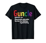 LGBT Gay Pride Guncle Definition Rainbow Onkel Lover Unterstützung T-S