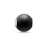 Thomas Sabo Unisex Bead Obsidian Schwarz Karma Beads 925 Sterling Silber K0001-023-11