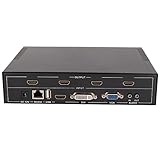 Yunseity HDMI-Videowand-Controller, 4-Kanal-HD-Multimedia-Schnittstelle 1-in-4-Ausgang TV-Wand-Controller Unterstützt 2x2 1x4 4x1 Splicing Display, 180-Grad-Spiegeldrehung(#1)