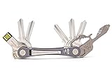 Yotei Spirit® Kompakter Schlüssel Organizer – Intelligenter Schlüsselbund Organizer mit Key Holder, USB und Mehrfachwerkzeug-Schlüssel (Grau)