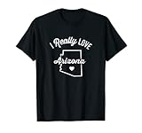 Ich liebe Arizona Vintage State Outline America wirklich T-S
