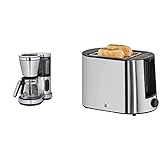 WMF Lumero Kaffeemaschine mit Glaskanne, Filterkaffee, 10 Tassen, 1000 W & Bueno Pro Toaster Edelstahl, Doppelschlitz Toaster mit Brötchenaufsatz,870 W,