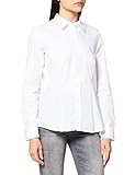 Seidensticker Damen Regular Fit Bluse Hemdbluse Langarm Regular Fit Uni Bügelfrei, Weiß (1), 38 (Herstellergröße: 38)