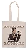 Luxogo Save The Animals, Eat People Einkaufstasche Groceries Beige Shopping Bag