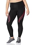 Amazon-Marke: AURIQUE Damen Sportleggings mit Print, Schwarz (Black/Love Potion), 38, Label:M