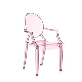 Kartell Ghost Stuhl Lou, rosa transparent, 39 x 37 x 63 