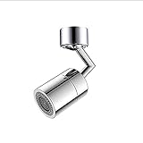 ZAYONG 720 Grad Wasserhahn Aufsatz ,720 Grad schwenkbarer Wasserhahn-Strahlregler, Wasserhahn Luftsprudler 22mm Innengewinde und 24mm Außengewinde Küche/Bad W