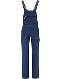 BWOLF Anax Baumwolle Latzhose Herren Arbeitshose Schutz-Latzhose Arbeits-Latzhose - Hydronblau (4XL)