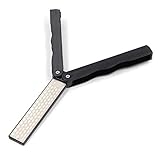 FarBoat Messerschärfer, faltbar, Diamant-Messerschärfer, Körnung 400/600, doppelseitiger Schleifstein für Messer, Küche, Outdoor, Camping, G